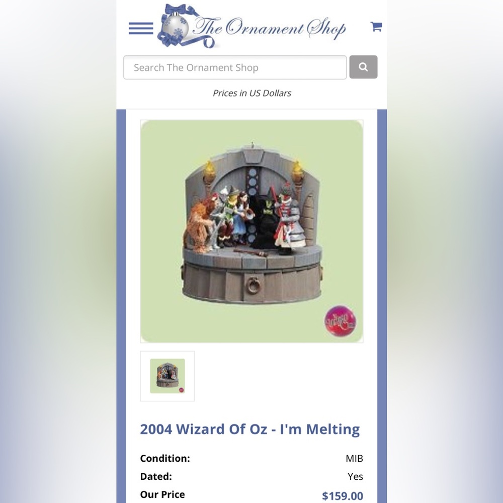 Hallmark Keepsake “I'm Melting! Melting!” Wizard of Oz Ornament - Picture 12 of 12
